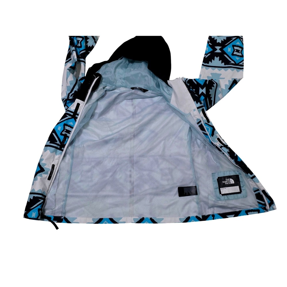 The North Face Girls Southwestern Print Hooded Jacket Sz 10/12 Blue Black White - Picture 3 of 10
